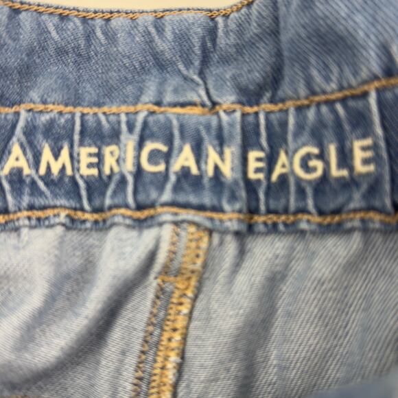 American Eagle Outfitters Highest Rise Mom Tie Waist Jeans Women's Size 4 Short - Picture 6 of 9